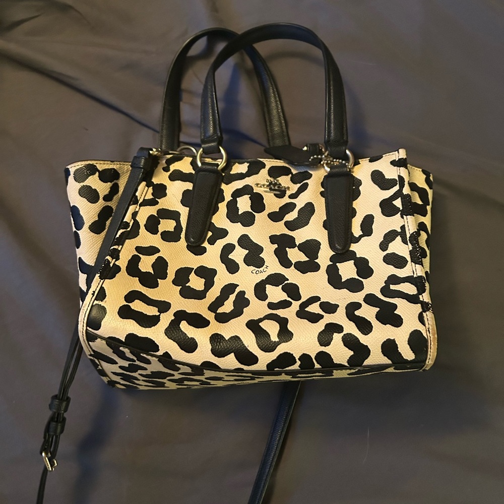 Cheetah print coach purse